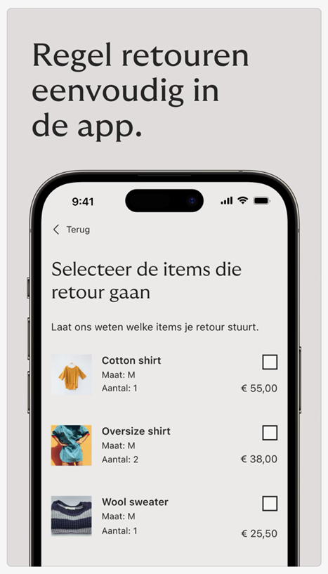 Regel retouren eenvoucig in de app.png